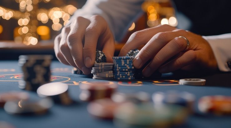 Pengguna sedang membaca dan mengeksplorasi pertanyaan umum di situs hiburan digital